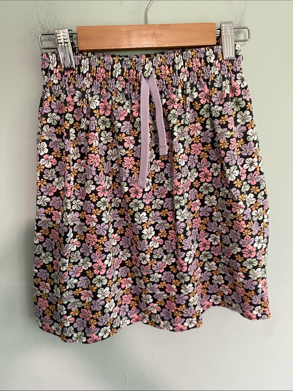 H&M Girl’s Floral Skirt with Elastic Waistband 100% Cotton Size 8-10 Year